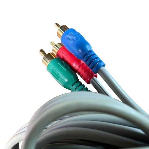 AV Cable Male to Male 3 Colored Audio Video Composite 10 Feet Gray u - Picture 3 of 11